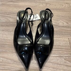 Zara Slingback kitten heels